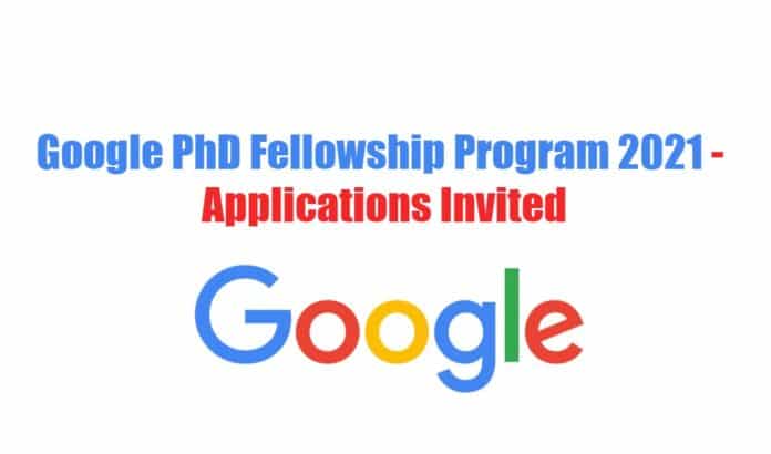 Google PhD Fellowship Program