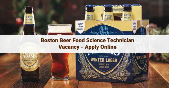Boston Beer Food Science Technician Vacancy - Apply Online