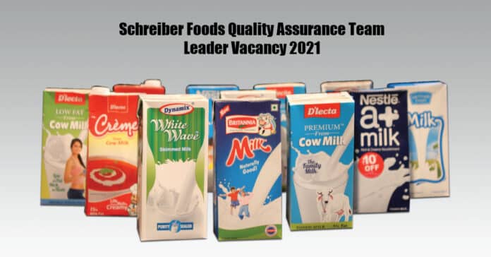 Schreiber Foods Quality Assurance Team Leader Vacancy 2021