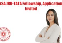 INSA JRD-TATA Fellowship, Applications Invited INSA JRD-TATA Fellowship, Applications Invited