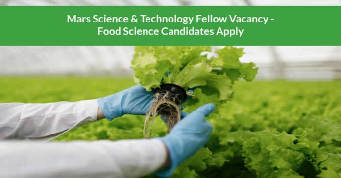 Mars Science & Technology Fellow Vacancy - Food Science Candidates Apply