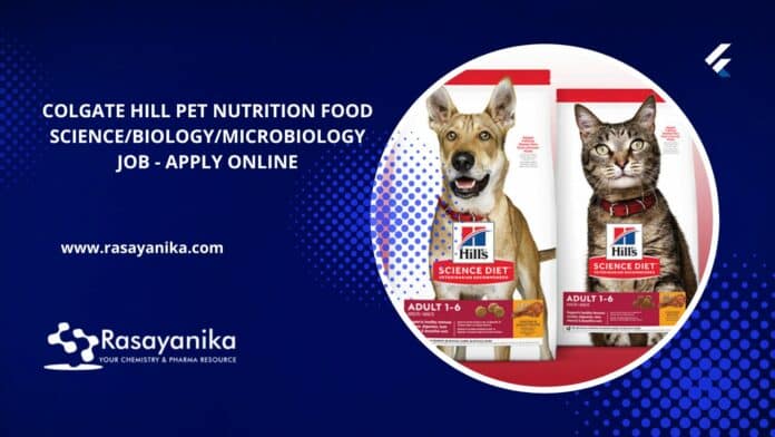 Colgate Hill Pet Nutrition Food Science/Biology/Microbiology Job - Apply Online