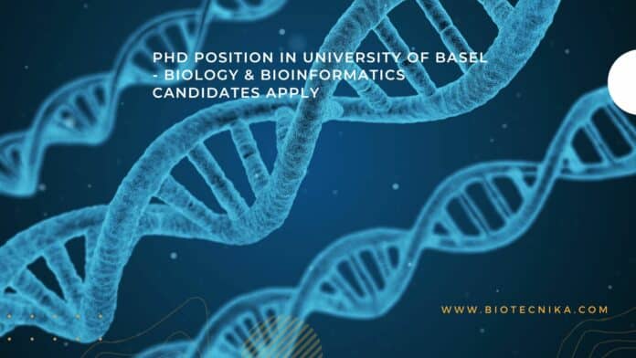 PhD Position in University of Basel - Biology & Bioinformatics Candidates Apply
