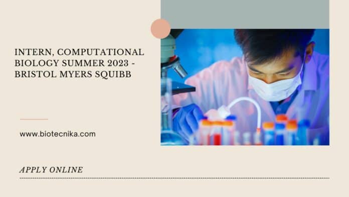 Intern, Computational Biology Summer 2023 - Bristol Myers Squibb