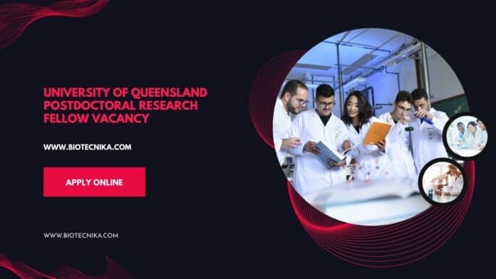 University of Queensland Postdoctoral Research Fellow Vacancy