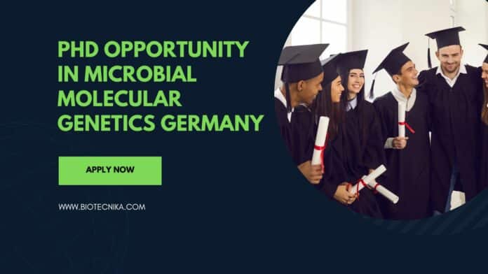 PhD opportunity in Microbial Molecular Genetics Germany