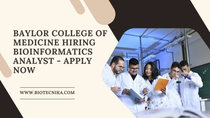 Baylor College of Medicine Hiring Bioinformatics Analyst - Apply Now