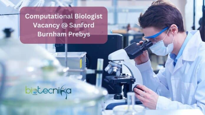 Computational Biologist Vacancy @ Sanford Burnham Prebys