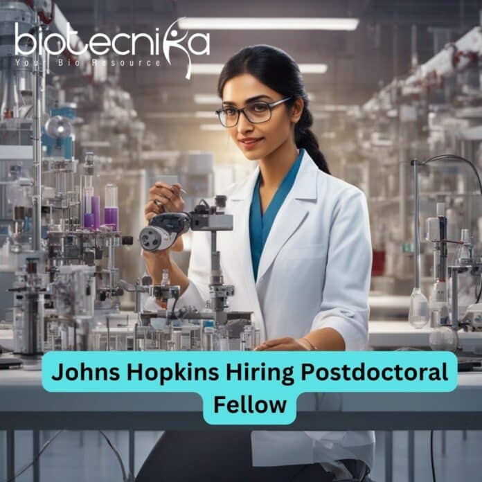 Johns Hopkins Hiring In vitro Assay Development Postdoctoral Fellow