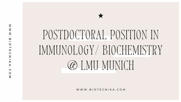Postdoctoral Position in immunology/ biochemistry @ LMU Munich