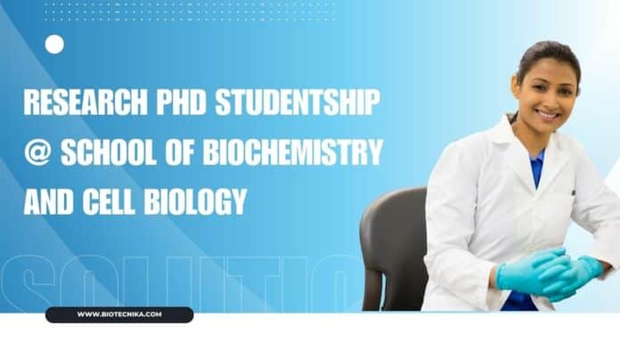 Research PhD Studentship @ School of Biochemistry and Cell Biology