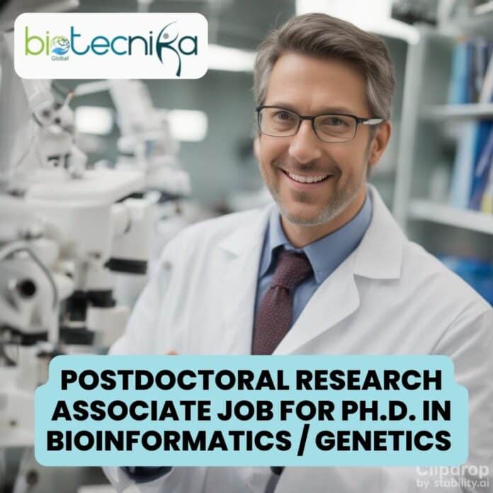 University of Virginia is Hiring Ph.D. in Bioinformatics / Genetics for Postdoctoral Research Associate Job