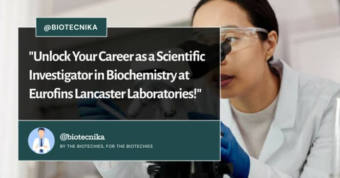 Biochemistry Laboratory Jobs