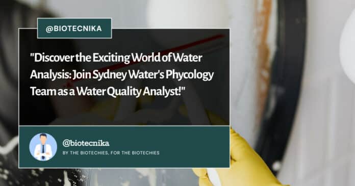 Quality Analyst Jobs - Water Quality Analyst Job in Australia