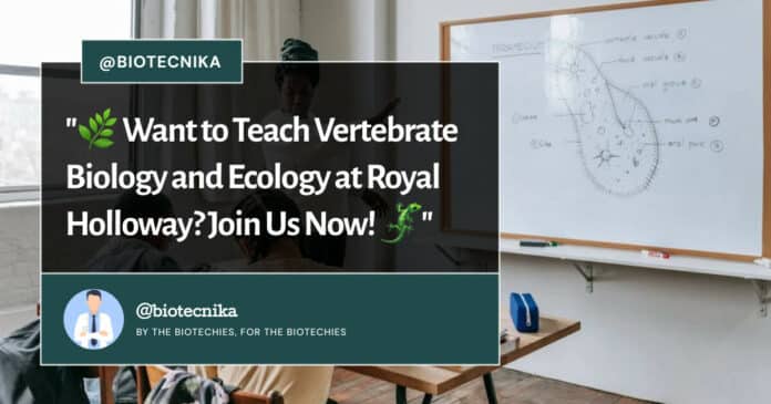 Senior Teaching Fellow in Vertebrate Biology and Ecology