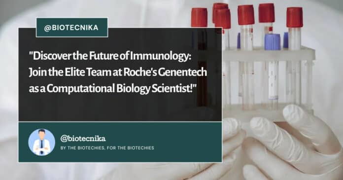 Genentech Computational Biology Scientist (Immunology), Apply Online