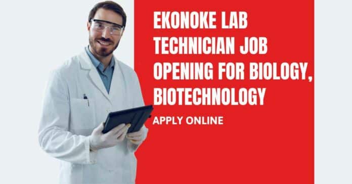 Ekonoke Lab Technician Job Opening