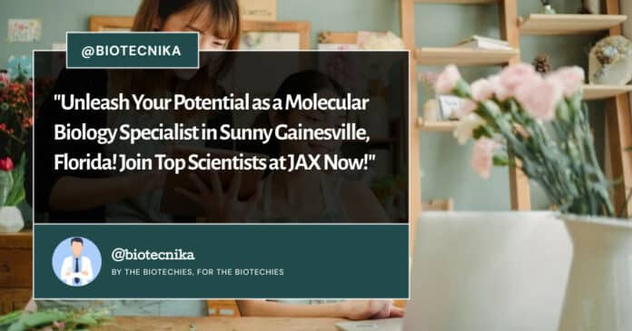 Molecular Biology Specialist at Jackson Laboratory - Apply Online Now
