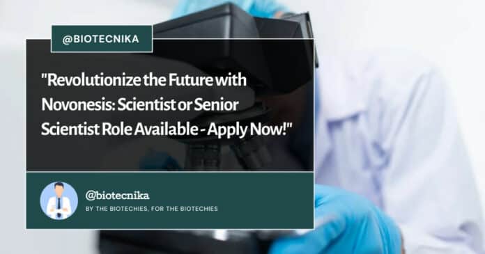 Novonesis Food Sciences, Biochemistry Scientist Job Opening, Apply Now