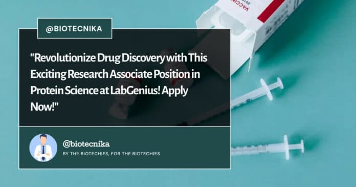 LabGenius Research Associate Job Opening - Biological Sciences Apply