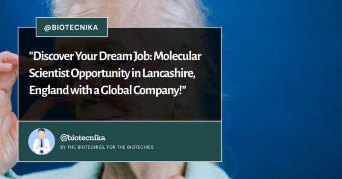 Molecular Scientist Opportunity at Intertek - Applications Invited Online