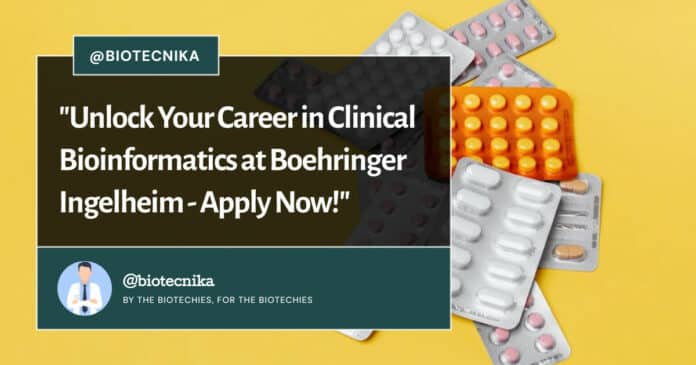 Boehringer Ingelheim Clinical Bioinformatics Scientist Job - Apply Online