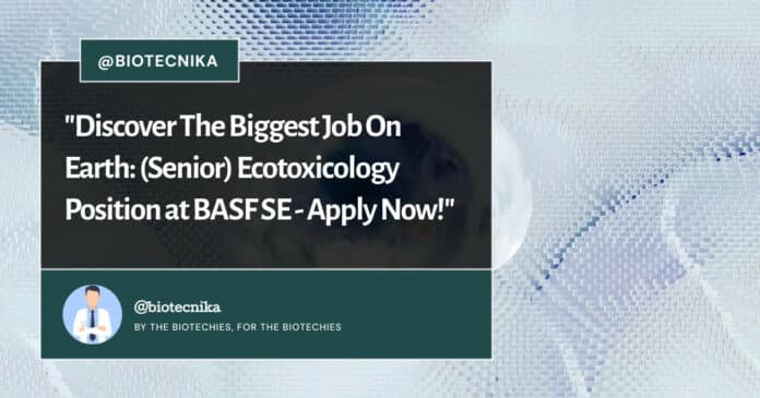 BASF Biology Job Openings - Apply Online Now