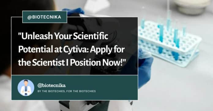 Cytiva Biology Job Opening - Life Sciences Apply Online