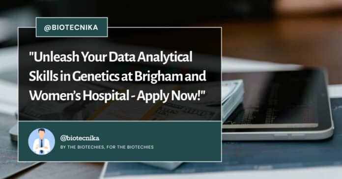 Data Analyst Genetics at Mass General Brigham - Apply Online