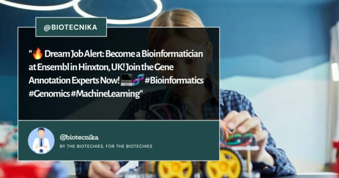 EMBL Bioinformatician Job Opening - Apply Online