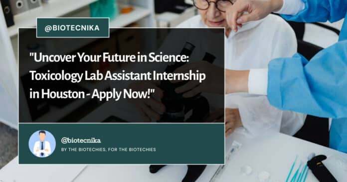 Toxicology Lab Assistant Internship at Labcorp - Apply Now!