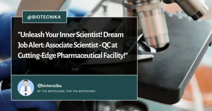 Catalent Associate Scientist QC Position - Apply Online