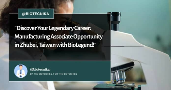 BioLegend BS Life Sciences & Biotech Associate Recruitment! Apply