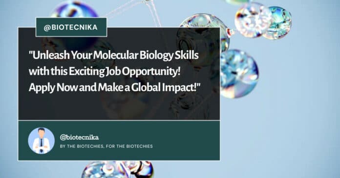 Charles River Molecular Biology Analyst - Apply Now