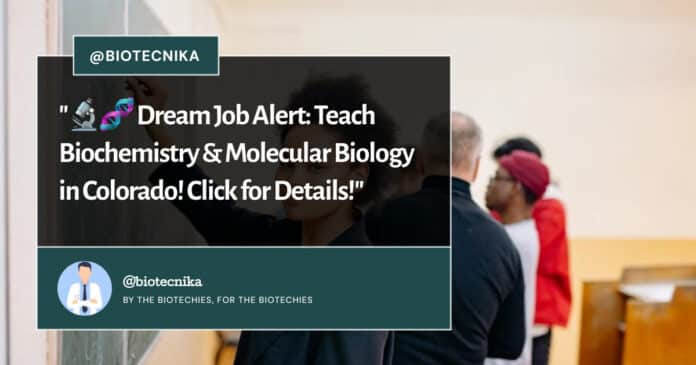 Colorado State University Instructors Jobs - Biochem & Mol Bio Apply Online