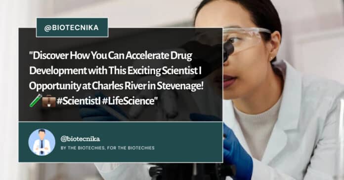 Drug Development Scientist at Charles River, Apply Now
