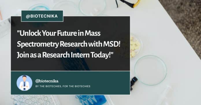 MSD Research Intern, Target Biology and Screening - Apply Online