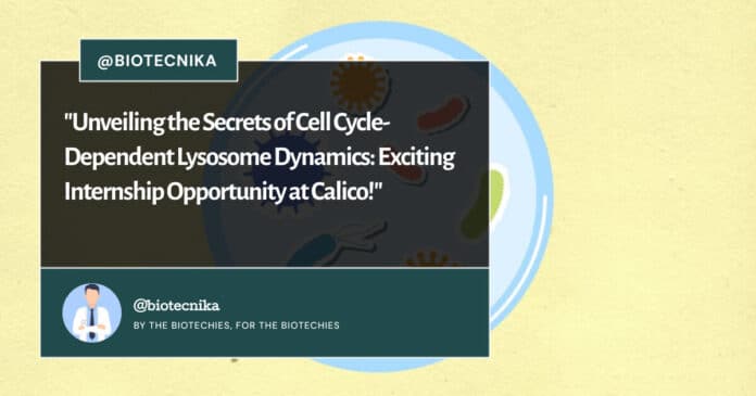 Internship Opportunity at Calico! Apply Now