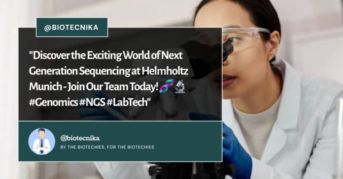Helmholtz Munich Lab Technician Job Opening - Apply Online