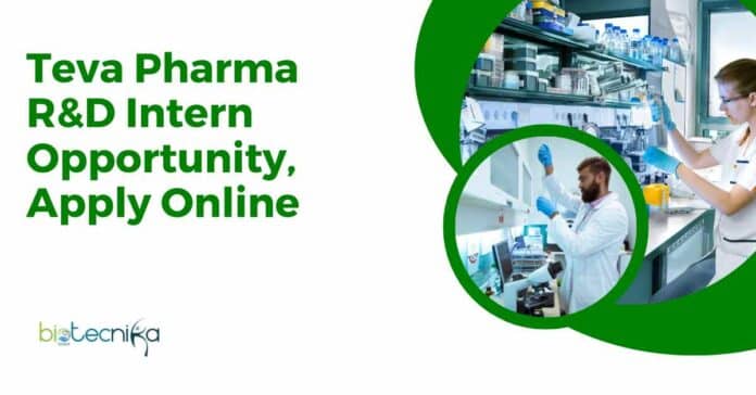 Teva Pharma R&D Intern Opportunity