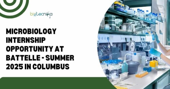 Microbiology Internship Opportunity at Battelle