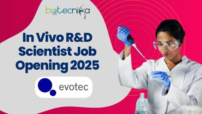 In Vivo R&D Scientist Job Opening 2025