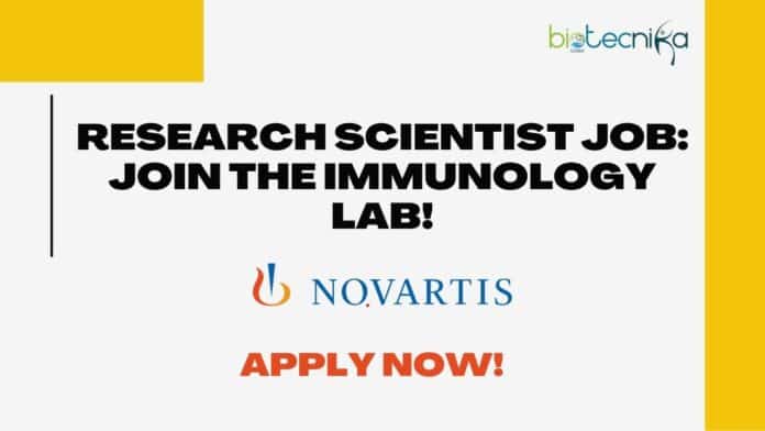 Research Scientist jOB: Join the Immunology Lab!