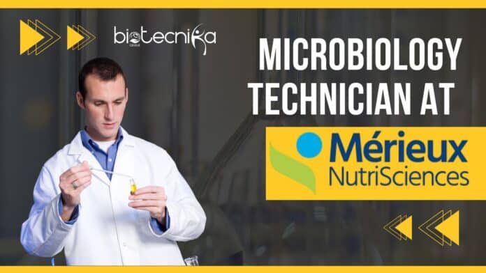 Microbiology Technician at MERIEUX NUTRISCIENCES-