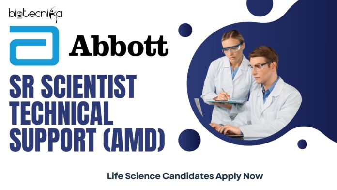 Abbott Sr Scientist Technical Support (AMD) - Life Science Candidates Apply Now - Des Plaines, IL