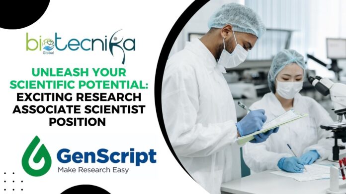 Research Associate Scientist at GenScript
