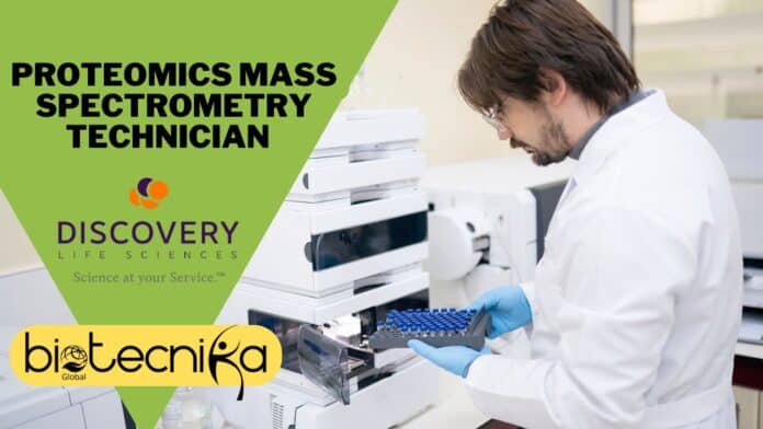 Proteomics Mass Spectrometry Technician Job at Discovery Life Sciences
