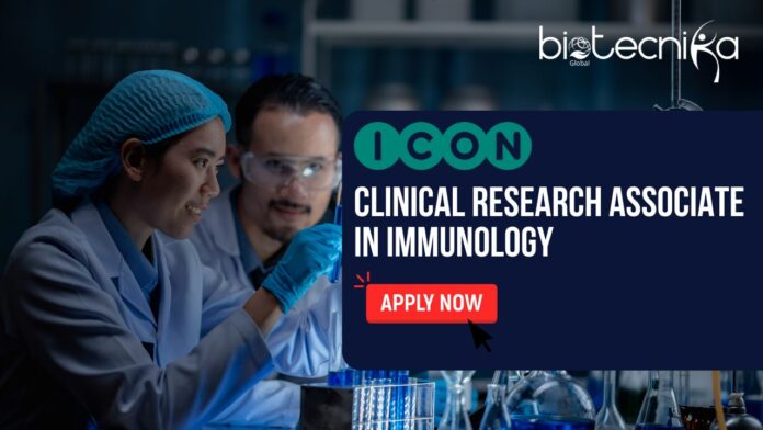 Join ICON Strategic Solutions as a Clinical Research Associate in Immunology- Apply Now 