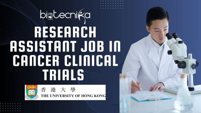 Research Assistant Job in Cancer Clinical Trials – Apply Now At The University of Hong Kong
