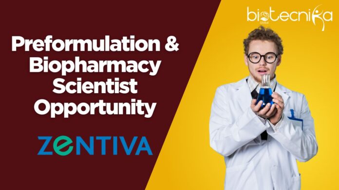 Preformulation & Biopharmacy Scientist Opportunity